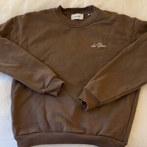 Les Deux Brown Oversized Crewneck Sweater